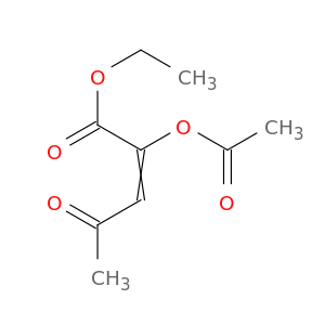 2-Pentenoic acid, 2-(acetyloxy)-4-oxo-, ethyl ester