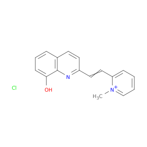 Pyridinium,2-[2-(8-hydroxy-2-quinolinyl)ethenyl]-1-methyl-, chloride (1:1)