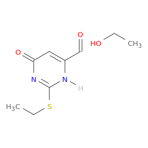 2-(ethylsulfanyl)-6-oxo-3,6-dihydropyrimidine-4-carbaldehyde- ethanol(1:1)