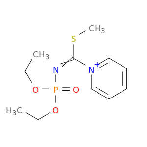 Pyridinium, 1-[[(diethoxyphosphinyl)imino](methylthio)methyl]-