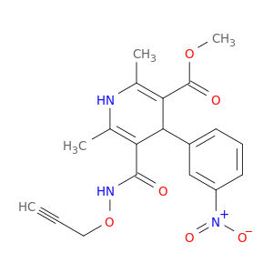 1,4-DIHYDRO-2,6-DIMETHYL-4-(3-NITROPHENYL)-5-(((2-PROPYNYLOXY)AMINO)CARBONYL)-3-PYRIDINECARBOXYLIC ACID METHYL ESTER