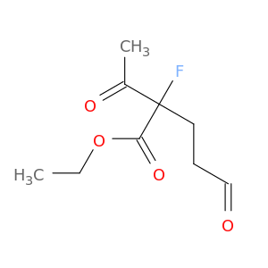 Pentanoic acid, 2-acetyl-2-fluoro-5-oxo-, ethyl ester