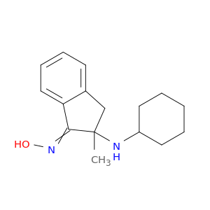 1H-Inden-1-one, 2-(cyclohexylamino)-2,3-dihydro-2-methyl-, oxime