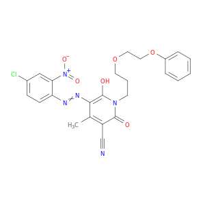 5-(4-CHLORO-2-NITRO-PHENYLAZO)-3-CYANO-6-HYDROXY-4-METHYL-1-[3-(2-PHENOXYETHOXY)PROPYL]PYRIDIN-2-ONE