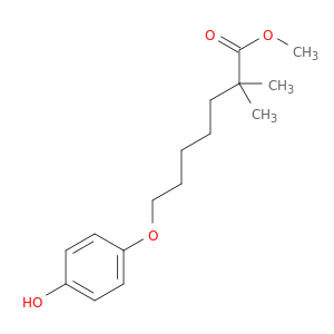 Heptanoic acid, 7-(4-hydroxyphenoxy)-2,2-dimethyl-, methyl ester