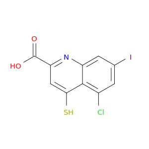 2-Quinolinecarboxylic acid, 5-chloro-7-iodo-4-mercapto-