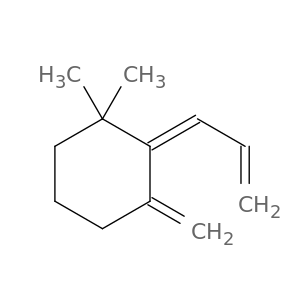 Cyclohexane, 1,1-dimethyl-3-methylene-2-(2-propenylidene)-, (Z)-