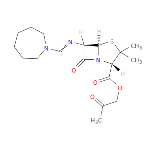 2-oxopropyl (2S,5R,6R)-6-(azepan-1-ylmethylideneamino)-3,3-dimethyl-7-oxo-4-thia-1-azabicyclo[3.2.0]heptane-2-carboxylate