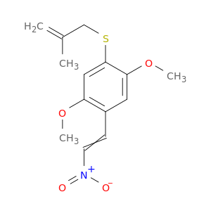Benzene, 1,4-dimethoxy-2-[(2-methyl-2-propenyl)thio]-5-(2-nitroethenyl)-