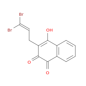 3-(3,3-dibromoprop-2-enyl)-4-hydroxy-naphthalene-1,2-dione