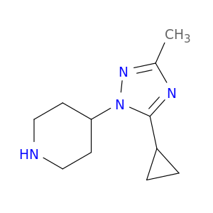 Piperidine, 4-(5-cyclopropyl-3-methyl-1H-1,2,4-triazol-1-yl)-