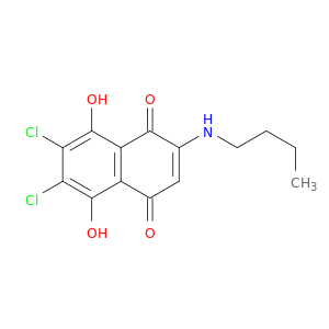 1,4-Naphthalenedione, 2-(butylamino)-6,7-dichloro-5,8-dihydroxy-