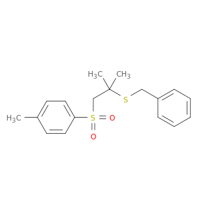 Benzene, 1-methyl-4-[[2-methyl-2-[(phenylmethyl)thio]propyl]sulfonyl]-