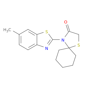 1-Thia-4-azaspiro[4.5]decan-3-one, 4-(6-methyl-2-benzothiazolyl)-