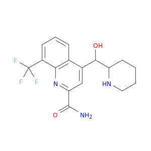 2-Quinolinecarboxamide, 4-(hydroxy-2-piperidinylmethyl)-8-(trifluoromethyl)-