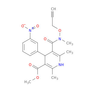 3-Pyridinecarboxylicacid,1,4-dihydro-2,6-dimethyl-5-[[methyl(2-propyn-1-yloxy)amino]carbonyl]-4-(3-nitrophenyl)-,methyl ester