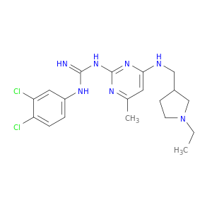 1-[3,4-dichlorophenyl]-3-[4-[[[1-ethyl-3-pyrrolidinyl]methyl]amino]-6-methyl-2-pyrimidinyl]guanidine