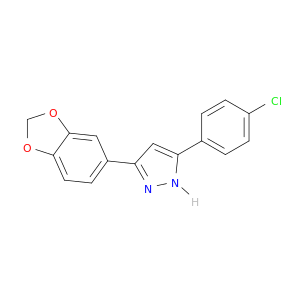 1H-Pyrazole, 3-(1,3-benzodioxol-5-yl)-5-(4-chlorophenyl)-