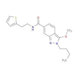 2H-Indazole-6-carboxamide, 2-butyl-3-methoxy-N-[2-(2-thienyl)ethyl]-