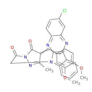 3H-Pyrazol-3-one, 2,4-dihydro-2-((2-chloro-6H-indolo(2,3-b)quinoxalin-6-yl)acetyl)-4-((3,4-dimethoxyphenyl)methylene)-5-methyl-