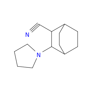 Bicyclo[2.2.2]octane-2-carbonitrile,3-(1-pyrrolidinyl)-, trans- (8CI)