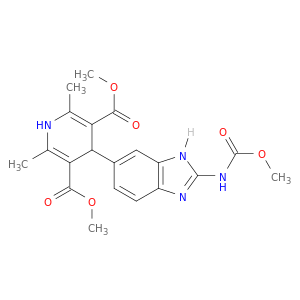 3,5-Pyridinedicarboxylicacid,1,4-dihydro-4-[2-[(methoxycarbonyl)amino]-1H-benzimidazol-6-yl]-2,6-dimethyl-,3,5-dimethyl ester