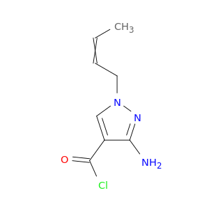 1H-Pyrazole-4-carbonylchloride, 3-amino-1-(2-buten-1-yl)-