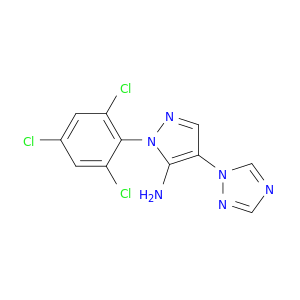 1H-Pyrazol-5-amine, 4-(1H-1,2,4-triazol-1-yl)-1-(2,4,6-trichlorophenyl)-