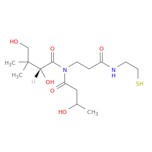 Butanethioic acid,3-hydroxy-,S-[2-[[3-[(2,4-dihydroxy-3,3-dimethyl-1-oxobutyl)amino]-1-oxopropyl]amino]ethyl]ester, [R-(R*,S*)]- (9CI)