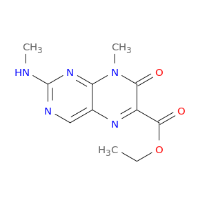 6-Pteridinecarboxylicacid, 7,8-dihydro-8-methyl-2-(methylamino)-7-oxo-, ethyl ester