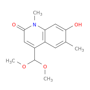 2(1H)-Quinolinone, 4-(dimethoxymethyl)-7-hydroxy-1,6-dimethyl-