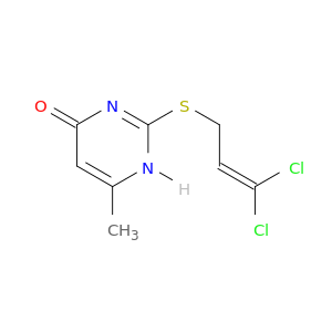 4(1H)-Pyrimidinone, 2-[(3,3-dichloro-2-propenyl)thio]-6-methyl-