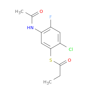 Propanethioic acid, S-[5-(acetylamino)-2-chloro-4-fluorophenyl] ester