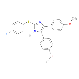 1H-Imidazole, 2-[(4-fluorophenyl)thio]-4,5-bis(4-methoxyphenyl)-