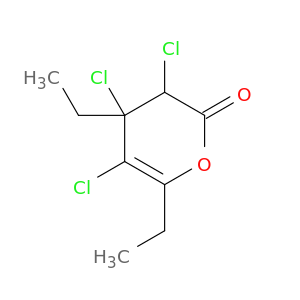 2H-Pyran-2-one, 3,4,5-trichloro-4,6-diethyl-3,4-dihydro-