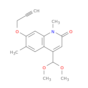 2(1H)-Quinolinone, 4-(dimethoxymethyl)-1,6-dimethyl-7-(2-propynyloxy)-