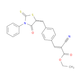 2-Propenoic acid,2-cyano-3-[4-[(4-oxo-3-phenyl-2-thioxo-5-thiazolidinylidene)methyl]phenyl]-,ethyl ester
