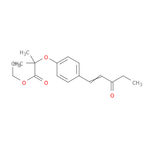 Propanoic acid, 2-methyl-2-[4-(3-oxo-1-pentenyl)phenoxy]-, ethyl ester
