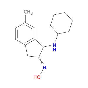 2H-Inden-2-one, 1-(cyclohexylamino)-1,3-dihydro-6-methyl-, oxime