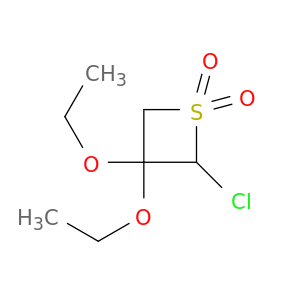 Thietane,2-chloro-3,3-diethoxy-, 1,1-dioxide