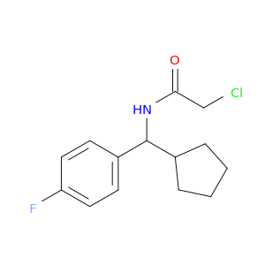 2-chloro-N-[cyclopentyl(4-fluorophenyl)methyl]acetamide