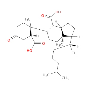 1H-Indene-4-carboxylicacid,5-[(1R,2R)-2-carboxy-1-methyl-4-oxocyclohexyl]-1-[(1R)-1,5-dimethylhexyl]octahydro-7a-methyl-,(1R,3aS,4S,5S,7aR)-