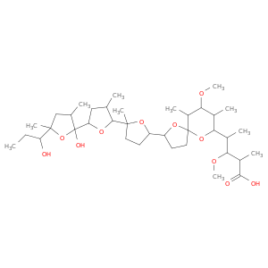 Monensin,21,25-deepoxy-16-deethyl-25-de(hydroxymethyl)-12-demethyl-21,24-epoxy-25-ethyl-21-hydroxy-8,16-dimethyl-7-O-methyl-,(8R)-