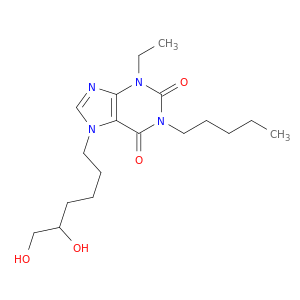 1H-Purine-2,6-dione,7-(5,6-dihydroxyhexyl)-3-ethyl-3,7-dihydro-1-pentyl-
