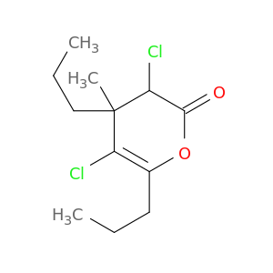 2H-Pyran-2-one, 3,5-dichloro-3,4-dihydro-4-methyl-4,6-dipropyl-