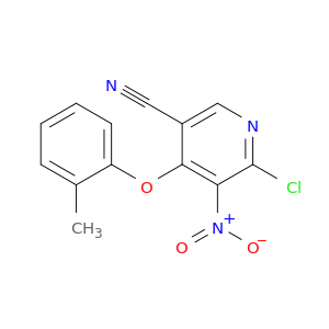 3-Pyridinecarbonitrile, 6-chloro-4-(2-methylphenoxy)-5-nitro-