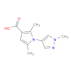 2,5-Dimethyl-1-(1-methyl-1H-pyrazol-4-yl)-1H-pyrrole-3-carboxylic acid