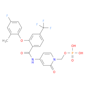 N-[1,2-二氢-2-氧代-1-[(膦酰氧基)甲基]-4-吡啶基]-2-(4-氟-2-甲基苯氧基)-4-(三氟甲基)苯甲酰胺