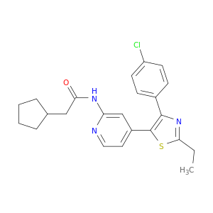 N-[4-[4-(4-CHLOROPHENYL)-2-ETHYL-1,3-THIAZOL-5-YL]-2-PYRIDYL]CYCLOPENTYLACETAMIDE