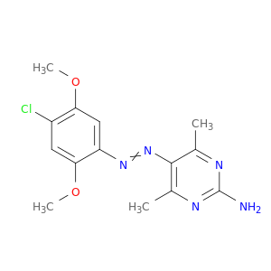 2-Pyrimidinamine,5-[2-(4-chloro-2,5-dimethoxyphenyl)diazenyl]-4,6-dimethyl-